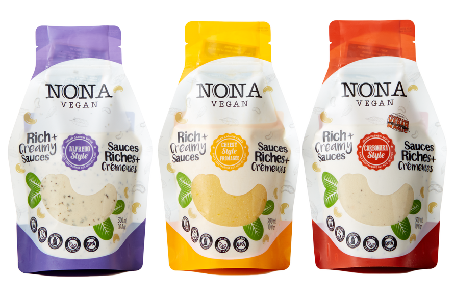 Nona Vegan Foods Rich And Creamy Vegan Sauces Totally Pourable.