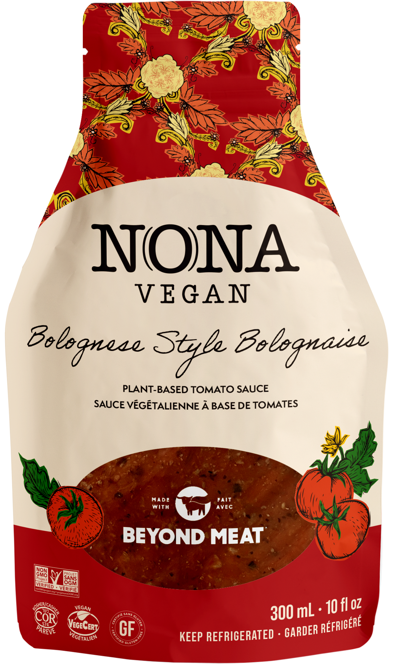 NONA Vegan Bolognese-Style Sauce red pouch