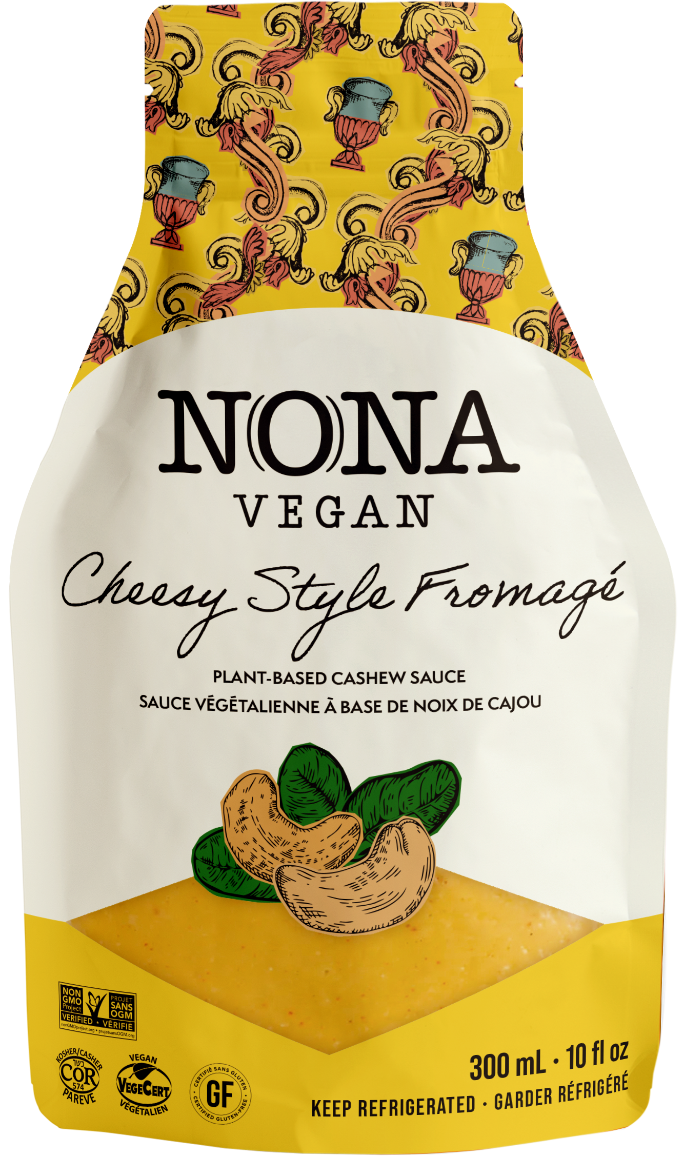 NONA Vegan Cheesy-Style Sauce yellow pouch